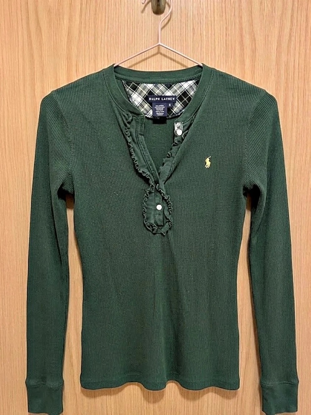 Ralph Lauren Women'Small Ribbed Long Sleeve Top Size Small